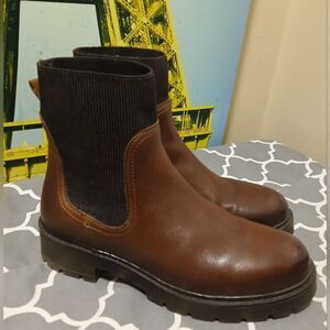 Bootlegger Brown Leather Chelsea Boots Sz 40/9
